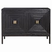 Uttermost Aiken 44" Wide Fir Accent Cabinet Dark Ebony