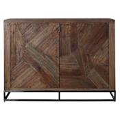 Uttermost Evros 52" Wide Reclaimed Fir Wood Accent Cabinet Aged Gunmetal