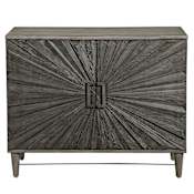 Uttermost Shield 40" Wide 4 Shelf Solid Wood Accent Cabinet Ebony / Gray