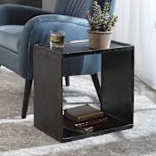 Uttermost Derwent 20"W Modern Industrial Side Accent Table with Tray Top Dark Antique Nickel