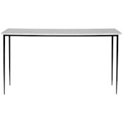 Uttermost Nightfall 16" Wide Iron, Marble, MDF Framed Console Table White / Satin Black