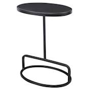 Uttermost Jessenia 18" Wide Iron and Marble Accent Table Satin Black