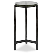 Uttermost 12" Wide Glass and Iron End Table Black