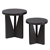 Uttermost Nadette 2 Piece Wood Nesting Table Set Espresso