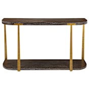 Uttermost 14" Wide MDF, Metal, and Veneer Sofa Table Woodtone