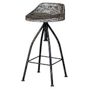 Uttermost Kairu 16" Wide Farmhouse Industrial Adjustable Counter or Bar Stool Grey Glaze