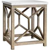 Uttermost Catali 22" Long Java Wood End Table Washed Natural