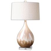 Uttermost Flavian 1 Light Table Lamp Rust Beige with Ivory