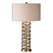 Uttermost Amarey 1 Light Table Lamp Heavily Antiqued Silver Champagne