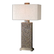 Uttermost Canfield 1 Light Table Lamp Blackened Brown with Coffee Bronze