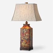 Uttermost Colorful Flowers 32" Tall Buffet Table Lamp Multi-Colored