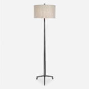 Uttermost Ivor 62" Tall Buffet Floor Lamp Steel