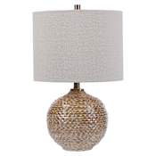 Uttermost Lagos 22" Tall Vase Table Lamp Aged Taupe