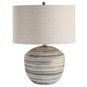 Uttermost Prospect 22" Tall Ceramic Table Lamp Striped