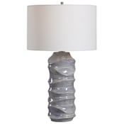 Uttermost Waves 28" Tall Ceramic Table Lamp Blue / White