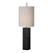 Uttermost Delaney 1 Light 32.125 Inch Tall Table Lamp with Fabric Shade Nickel