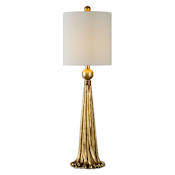 Uttermost Paravani Single Light 37" Tall Buffet Table Lamp by Billy Moon Antiqued Metallic Gold