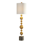Uttermost Selim Single Light 39-1/2" Tall Buffet Table Lamp by Matthew Williams Metallic Gold Leaf