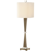 Uttermost Niccolai Single Light 36-1/2" Tall Accent Table Lamp Antique Nickel