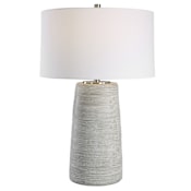 Uttermost Mountainscape 28" Tall Vase Table Lamp White / Brushed Nickel