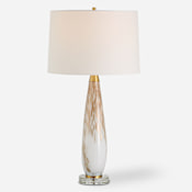 Uttermost Lyra 29" Tall Accent Table Lamp White / Gold