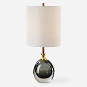 Uttermost Enigma 20" Tall Buffet Table Lamp Teal Blue
