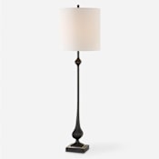 Uttermost Hightower 38" Tall Buffet Table Lamp Black