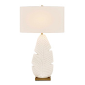 Uttermost Palm Leaf 31" Tall Vase Table Lamp White