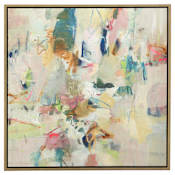 Uttermost 42" x 42" "Party Time" Framed Abstract Digital Print on Canvas Cream