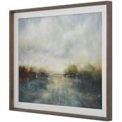 Uttermost Blue Reverie 36" x 42" Framed Landscapes Graphic Print Multicolored