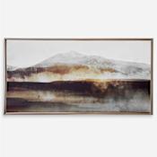 Uttermost Splash Of Land 26" x 50" Framed Landscapes Drawing Print Bronze