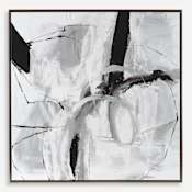 Uttermost Looping 56" x 56" Framed Abstract Drawing Print Gray