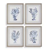 Uttermost Shibori Coral 33" x 27" Framed Botanical Painting Multicolored