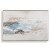 Uttermost Chasing Blue 74" x 74" Framed Abstract Painting Gray