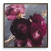 Uttermost Plum Ranculus 51" x 51" Framed Floral Painting Hand Painted Canvas