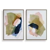 Uttermost Abstract Afternoon 26" x 26" Framed Abstract Textual Print Green