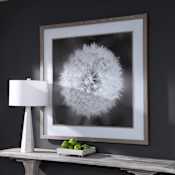 Uttermost Dandelion Seedhead 54" Square Black and White Framed Print Black / White