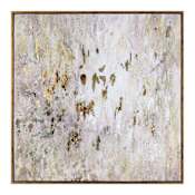 Uttermost Golden Raindrops 62 Inch x 62 Inch Framed Abstract Painting on Canvas by Grace Feyock Browns / Silver Leaf Frame