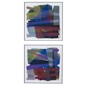 Uttermost Vivacious 30" x 30" Framed Abstract Paintings - Set of 2 Black