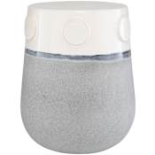 Uttermost Mulvane 14" Wide Ceramic Accent Table Off-White / Blue Gray