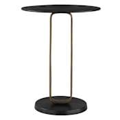 Uttermost Aperture 17" Diameter Aluminum Accent Table Brass / Black