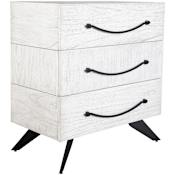 Uttermost Vivi 32" Wide 3 Drawer Wood Cabinet Black / Gray
