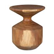 Uttermost Lynx 18" Diameter Wood Table Suar