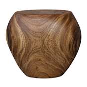 Uttermost Lomas 22" Wide Suar Wood Accent Stool Natural