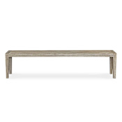Uttermost Kirkham 81" Wide Mahogany Framed Bench Cerused Wheat