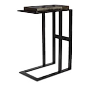 Uttermost Soma 18" Wide Glass Top Glass and Metal Table Black