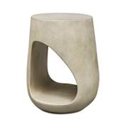Uttermost Lithos 18" Diameter Resin Top Plywood, Resin, and Wood Table Warm Gray