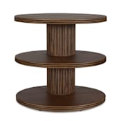 Uttermost Top 25" Wide Wood Top MDF, Rattan, Wood, and Wood Veneer Table Woodtone