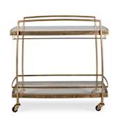 Uttermost Scarritt 34" Wide Iron Bar Cart Brass
