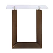 Uttermost McElroy 24" Wide Acrylic and Iron Table Bronze